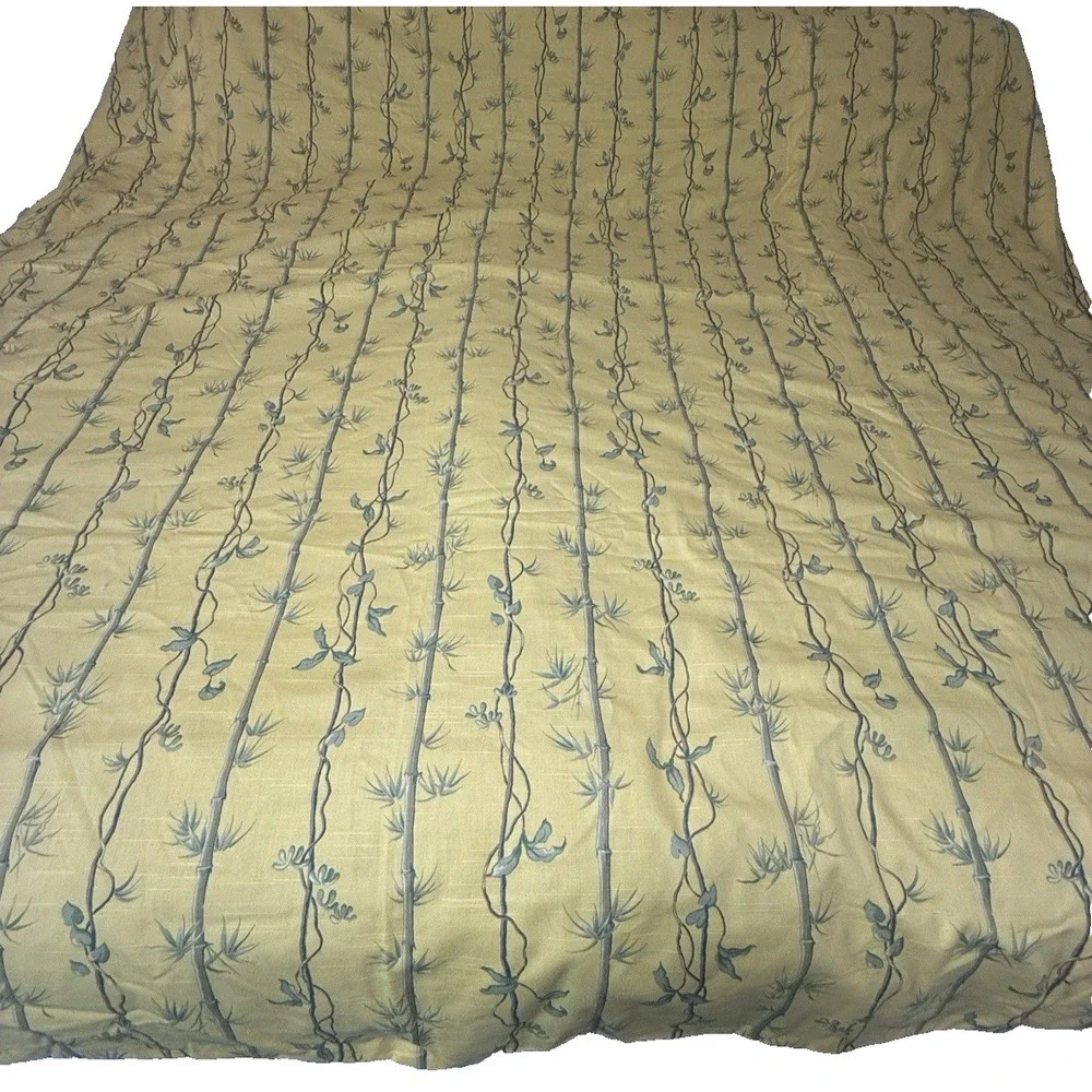 JIM THOMPSON Duvet Cover Sham Set QUEEN Yellow Bamboo Rare Cotton Cabana